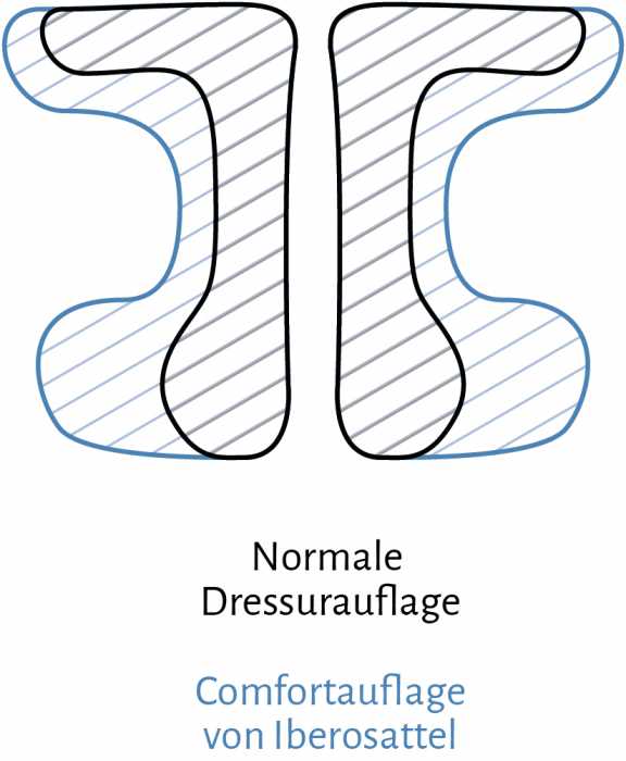 50% weniger Druck durch große Auflagefläche